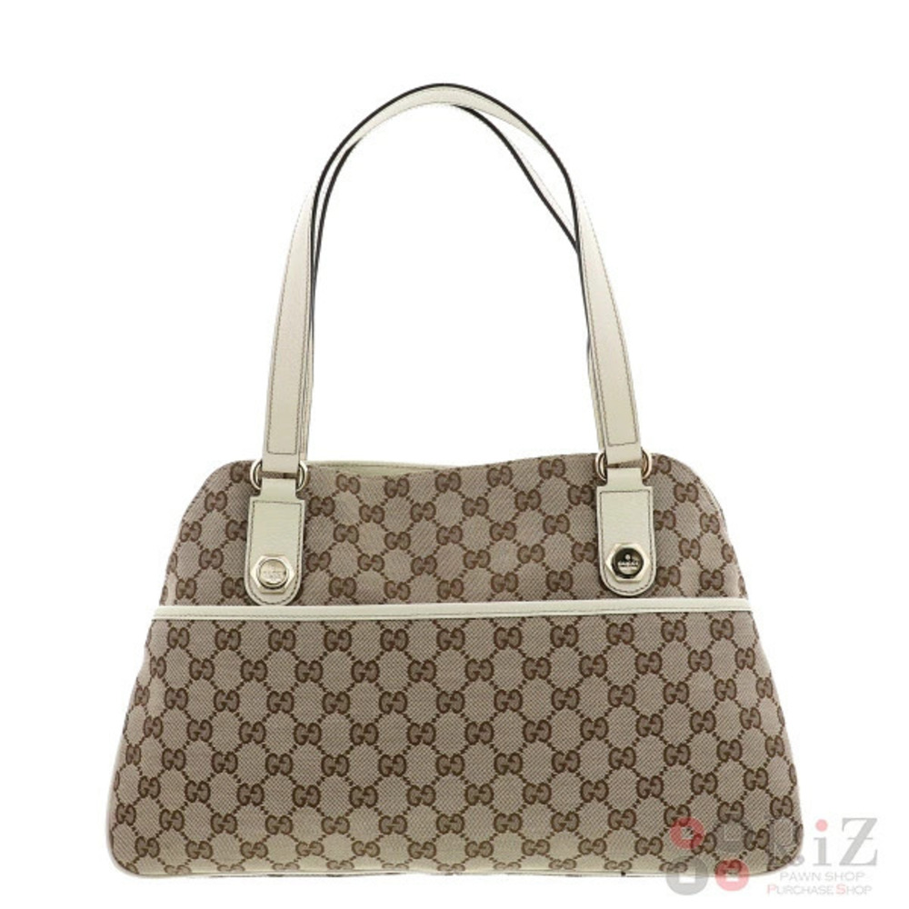 GUCCI GG Canvas Shoulder Bag Messenger Beige - Picture 4 of 6